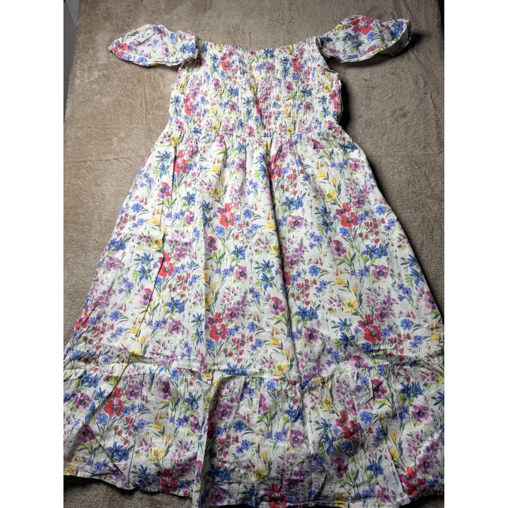 Gap Kids Girls XXL 14-16 Floral Smocked Maxi Dress Summer Beach Vacation